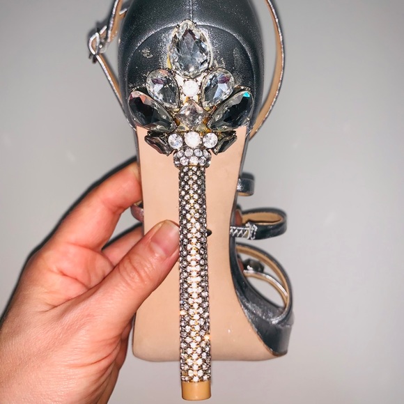 Badgley Mishka - crystal embellished heels - Picture 6 of 8